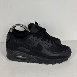 Nike Air Max 90 Triple Black Sneakers Cushioned Running Shoes Womens Size 6